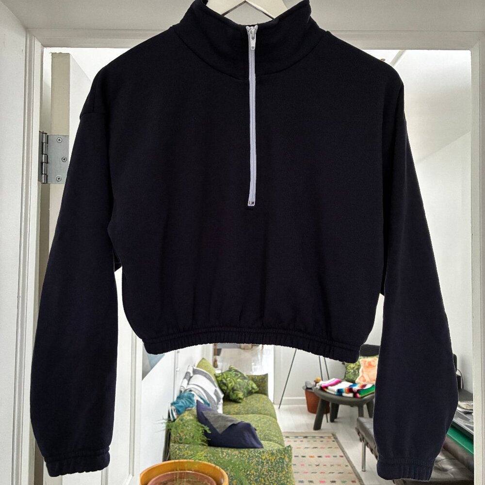 Los Angeles Apparel Cropped 3/4 Zip